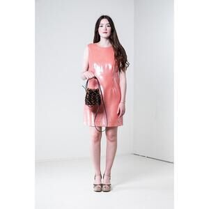 Diane Von Furstenberg Peach Sequin Mini Dress
